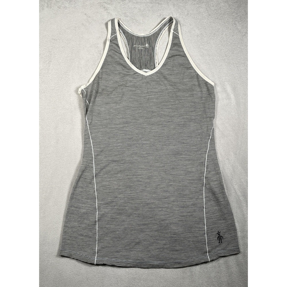 Women’s Racerback Athletic Tank Top - Gray with White Trim
